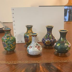 Vasetti in smalto cloisonné