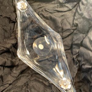 Centrotavola in vetro Murano c/fiori in argento