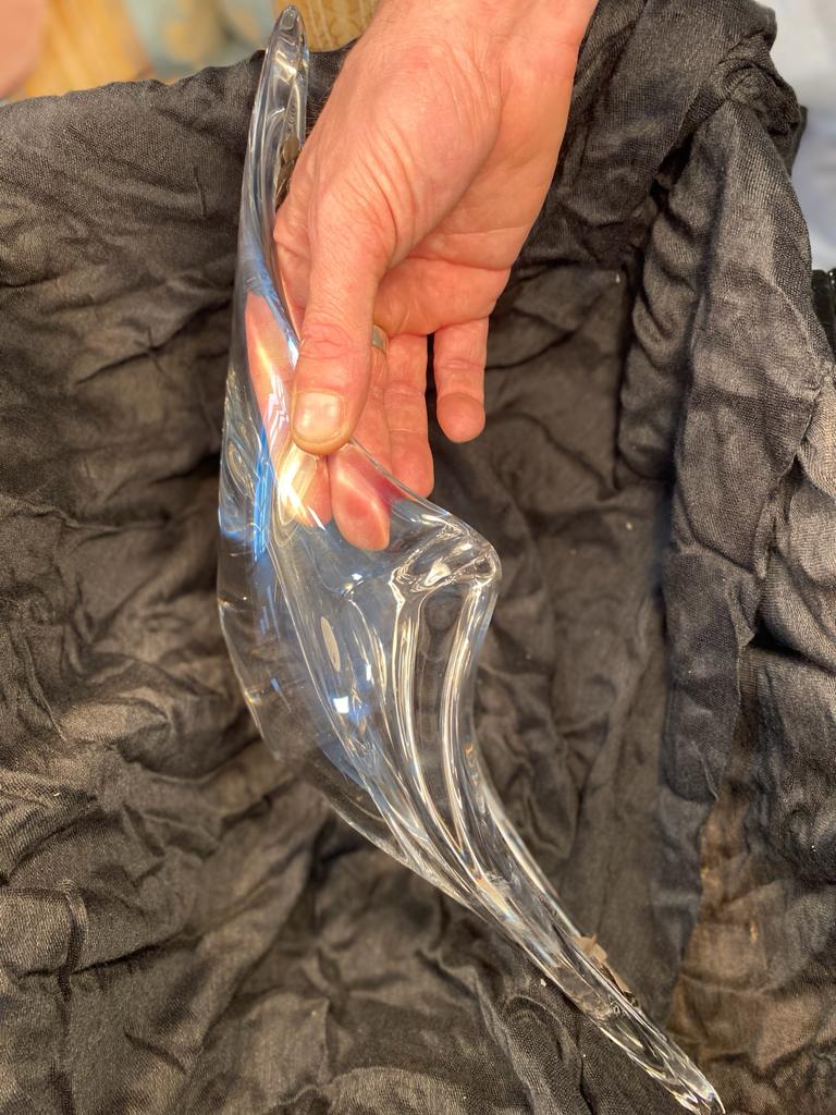 Centrotavola in vetro Murano c/fiori in argento - immagine 2