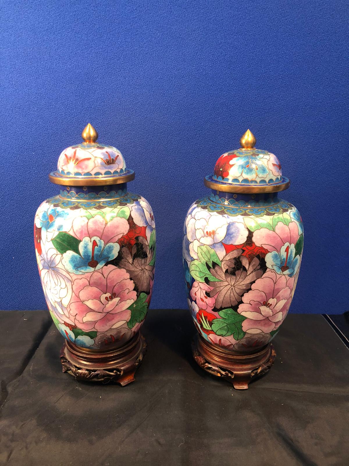 Potiche in smalto cloisonné - immagine 2