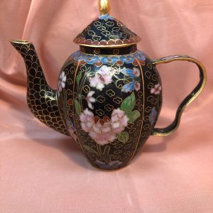 Teiera in smalto cloisonné