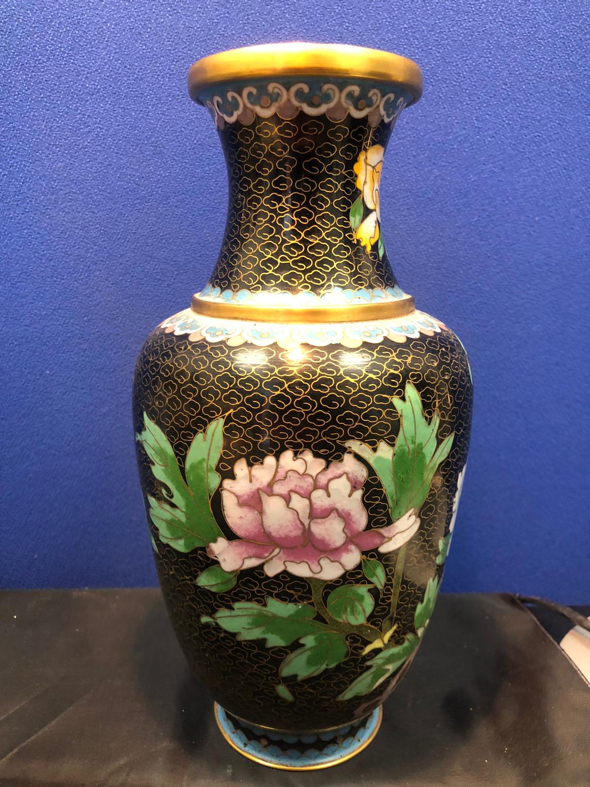 Vaso in smalto cloisonné