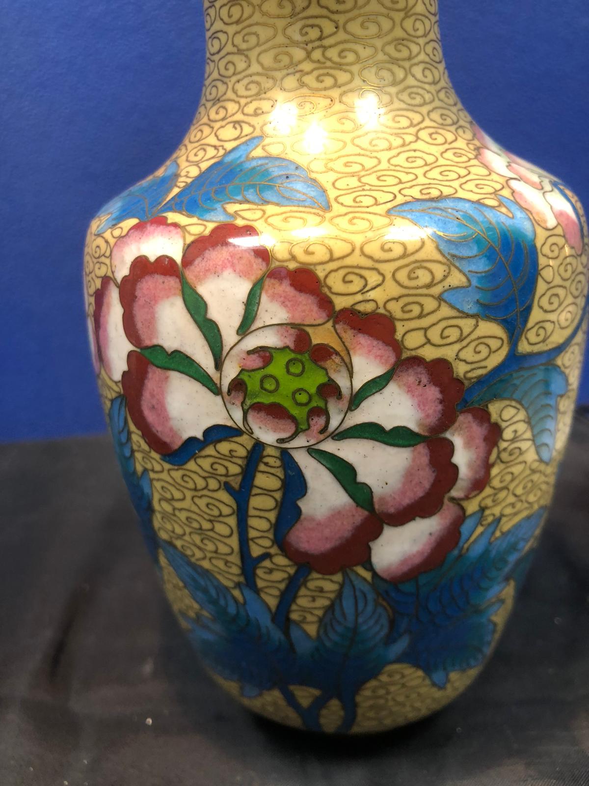 Vaso in smalto cloisonné - immagine 2