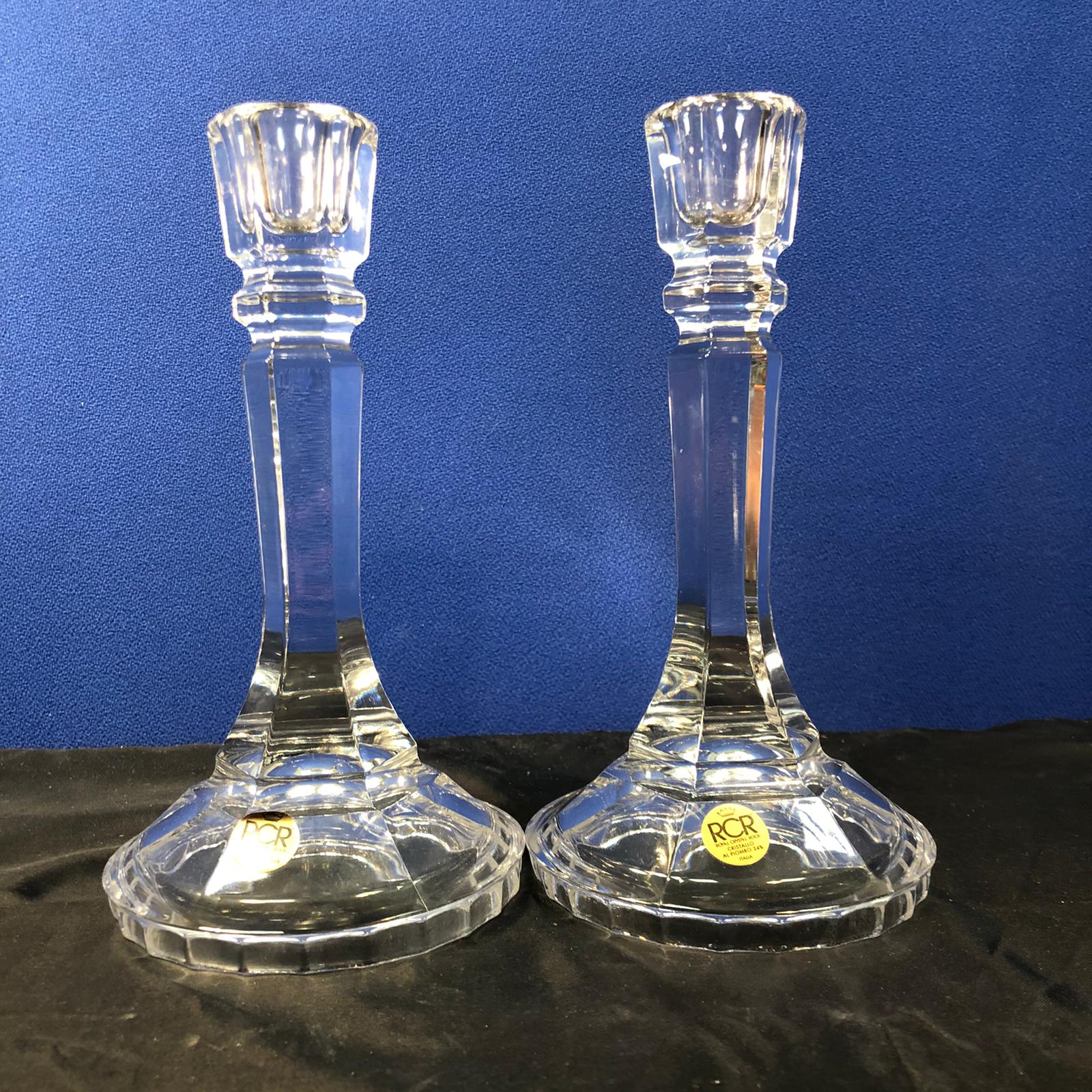 Coppia candelabri in cristallo