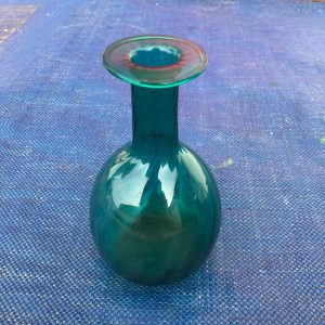 Vaso in vetro verde di Murano