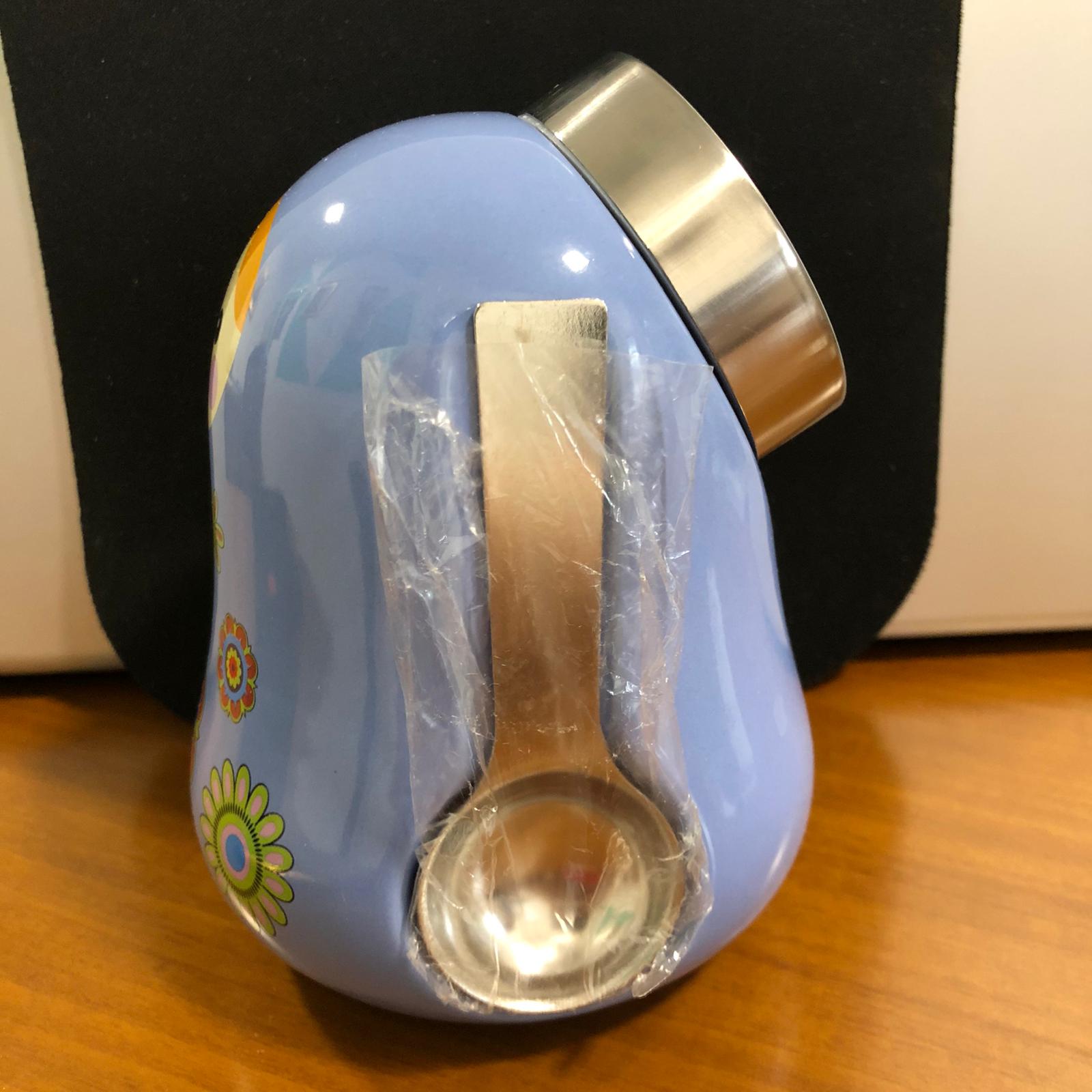 Barattolo "Baby" lilla in ceramica c/cucchiaio - immagine 3