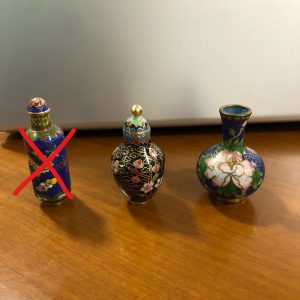 Potiche e un vaso in cloisonné