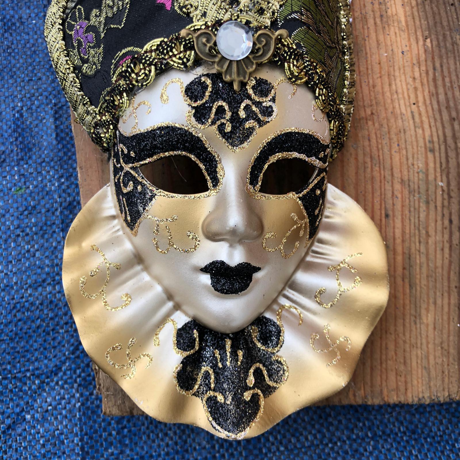 Maschera vintage veneziana murale - immagine 2