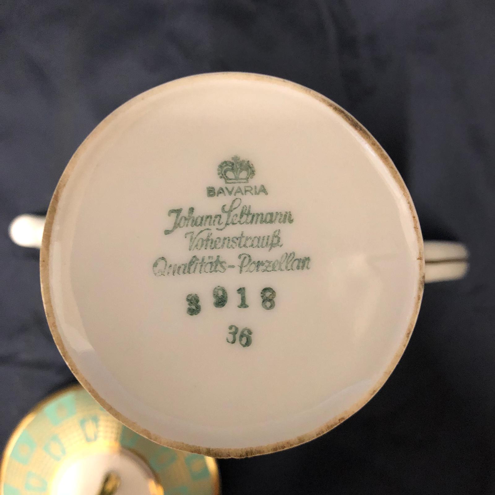 Servizio da tè Bavaria Johann Seltmann Vohenstrauß Qualitäts - Porzellan - immagine 11