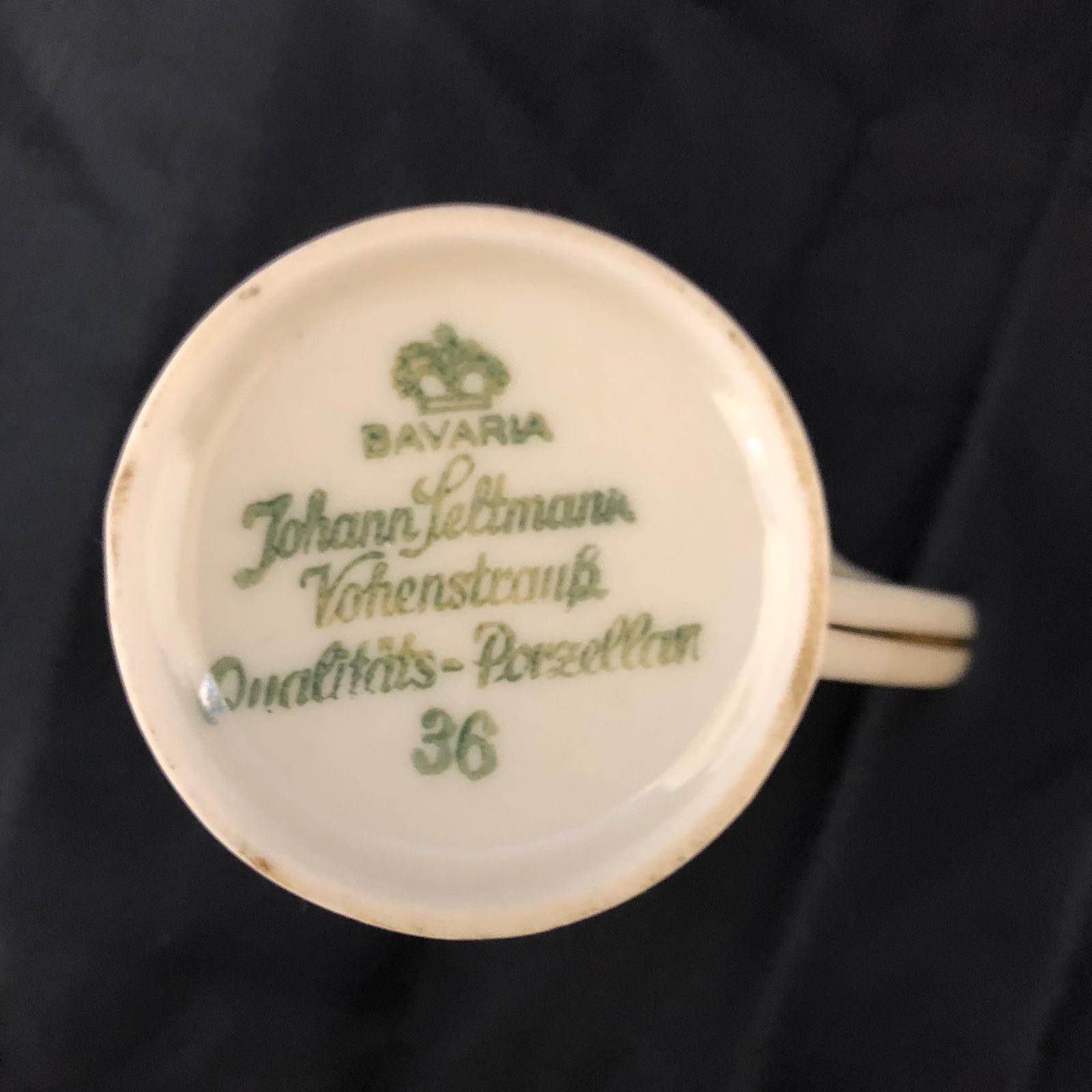 Servizio da tè Bavaria Johann Seltmann Vohenstrauß Qualitäts - Porzellan - immagine 7
