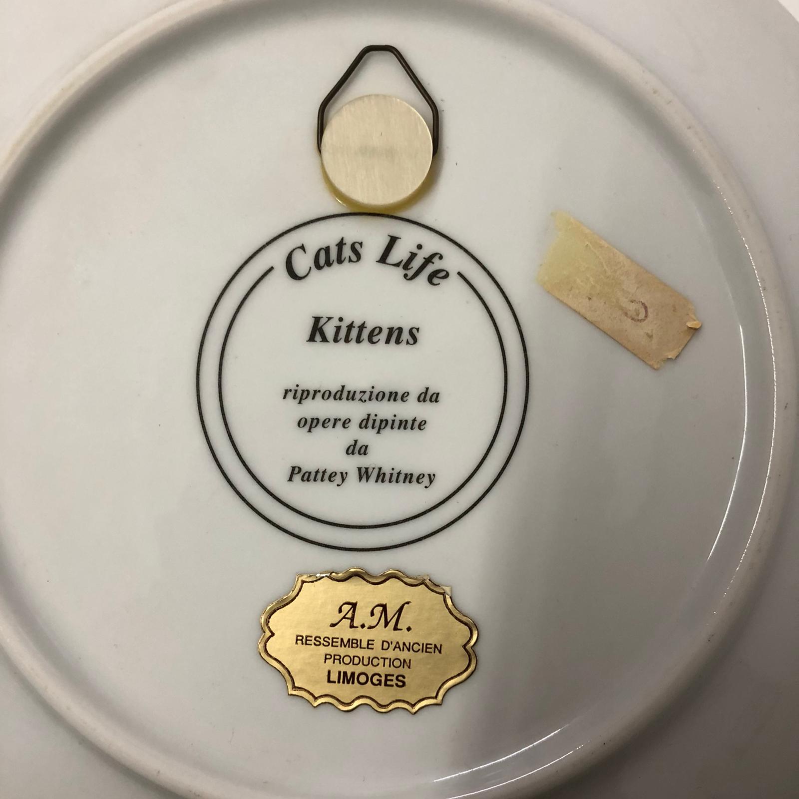 Piatto a parete Limoges Cats Life Kittens - immagine 2