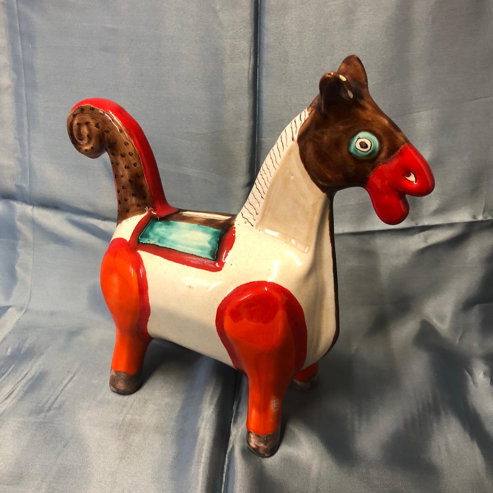 Salvadanaio a forma di cavallo in ceramica - De Simone - immagine 5