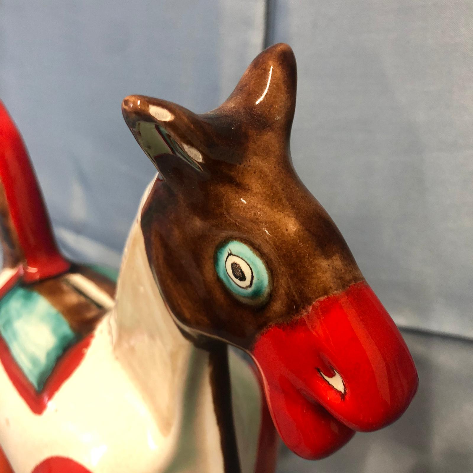 Salvadanaio a forma di cavallo in ceramica - De Simone - immagine 4