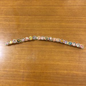Braccialetto con murrini incastonati