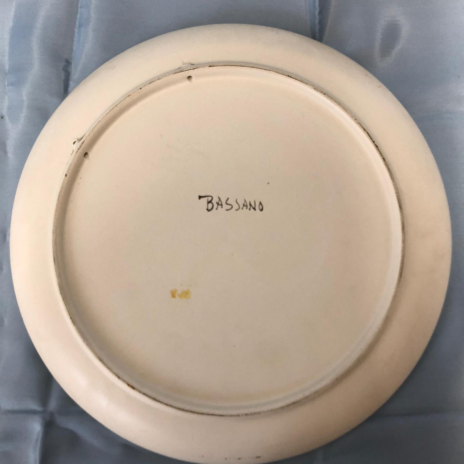 Grande piatto vintage in ceramica di Bassano - immagine 2