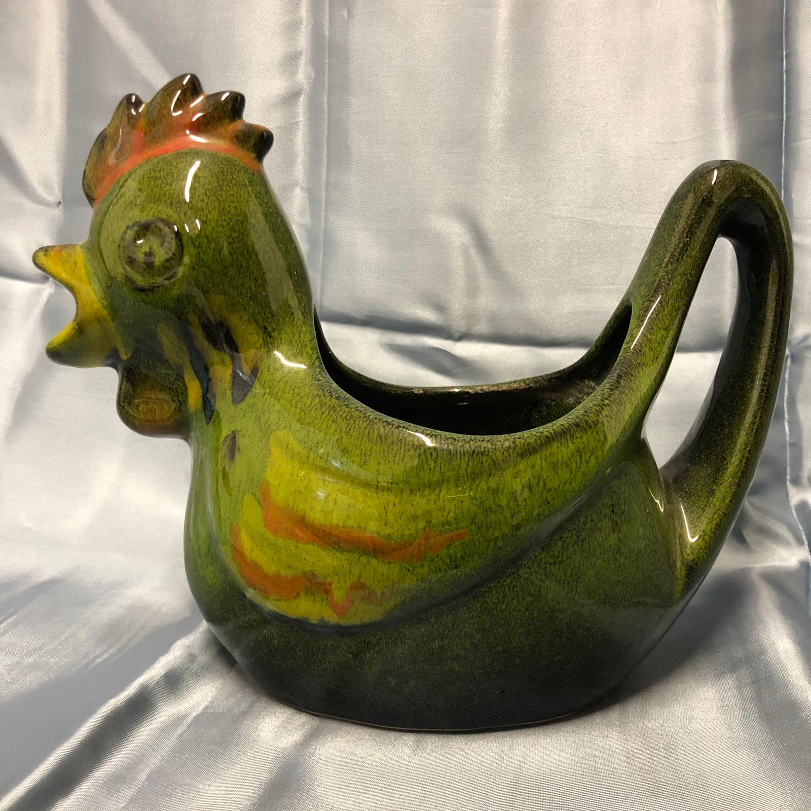 Vecchia caraffa in ceramica a forma di gallo - F.A.C.S. - immagine 2