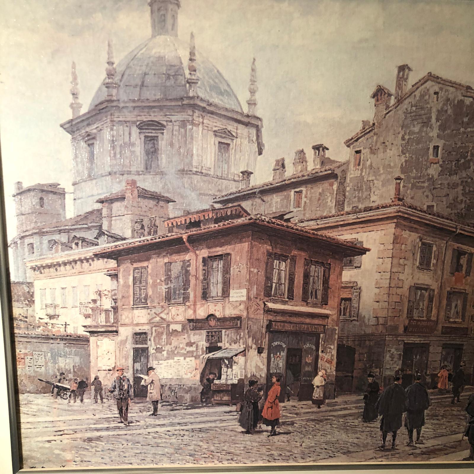 Quadro/oleografia "Le Colonne di S. Lorenzo" - A. Ferrari - immagine 7