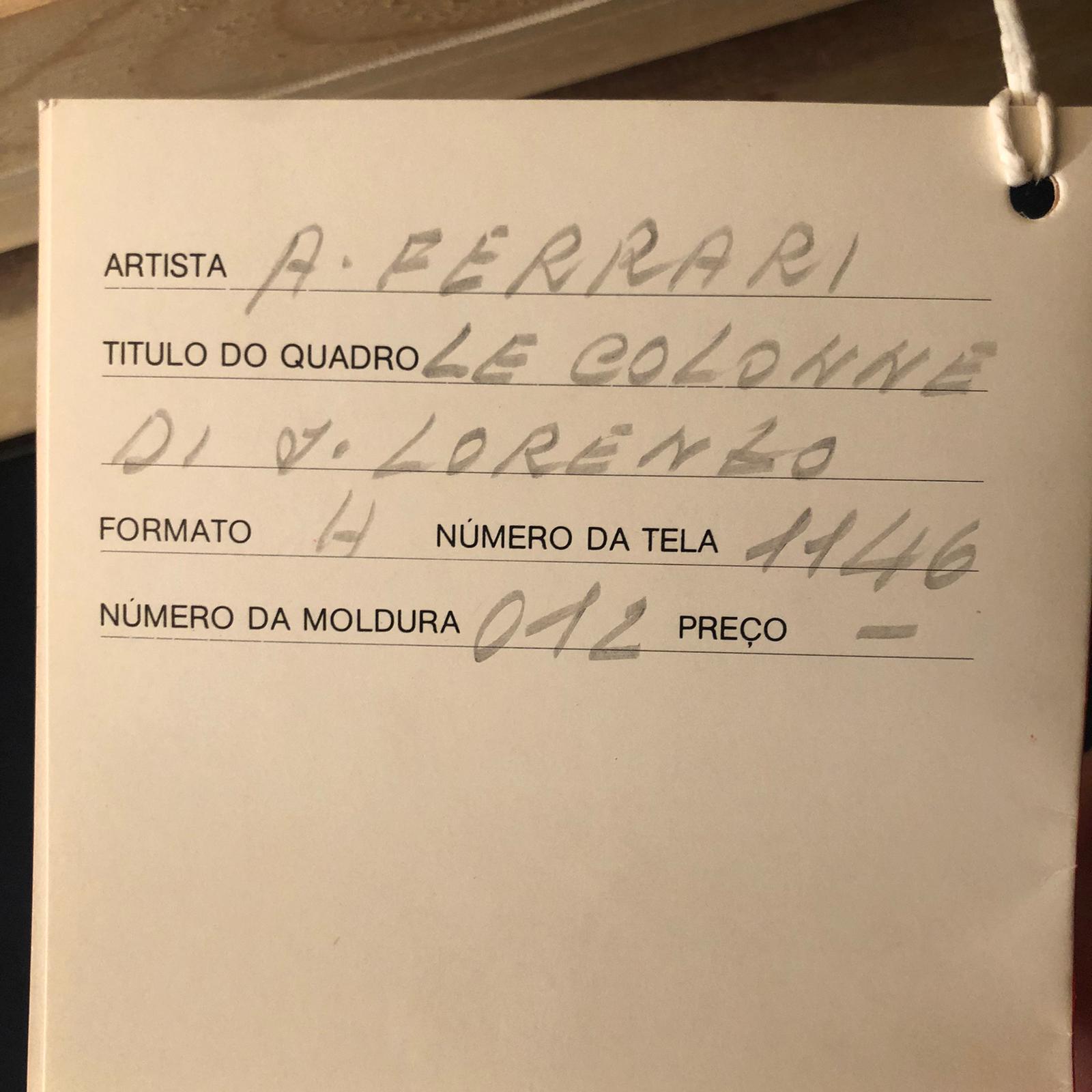Quadro/oleografia "Le Colonne di S. Lorenzo" - A. Ferrari - immagine 2