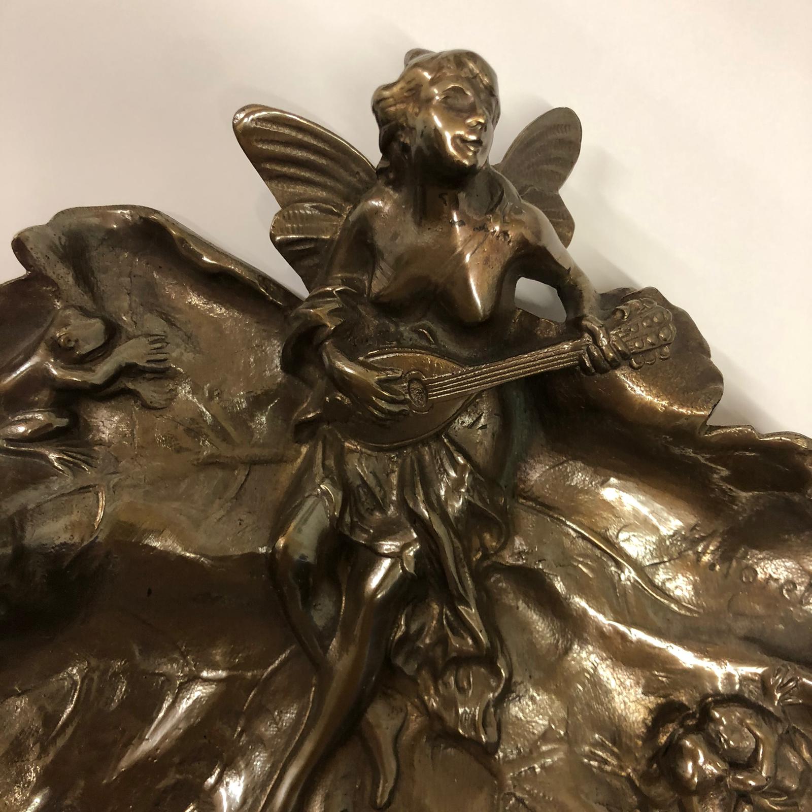 Centrotavola "foglia" in bronzo - A. Foretag - immagine 4