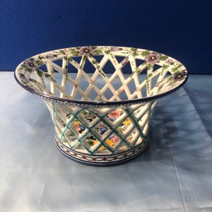 Cestino in porcellana forata - F.M. Castelli