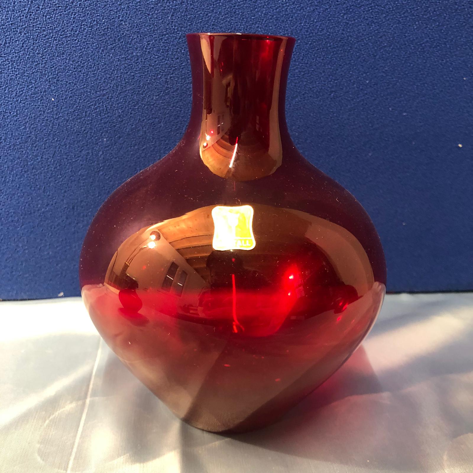Coppia di vasi in vetro rosso - Kristal - immagine 2