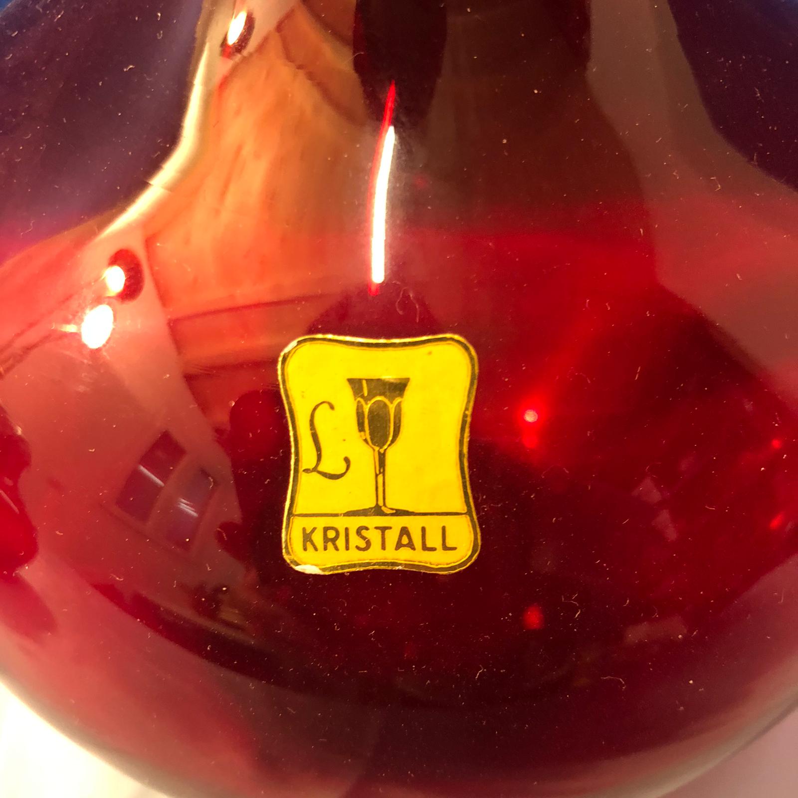 Coppia di vasi in vetro rosso - Kristal - immagine 3
