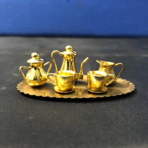 Miniatura servizio tè in metallo