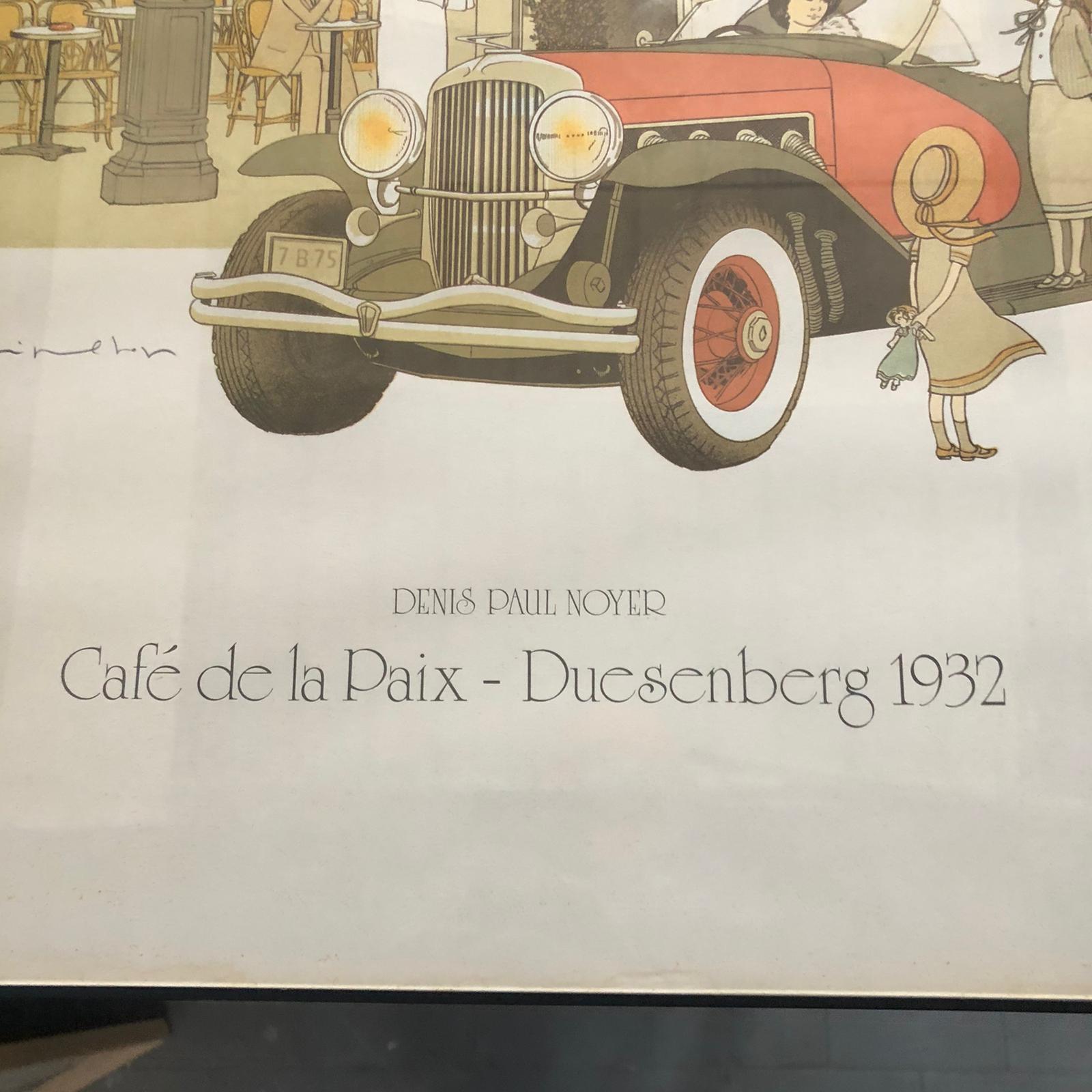 Poster "Café de la Paix - Duesenberg 1932" - Denis Paul Noyer (Replica) - immagine 2