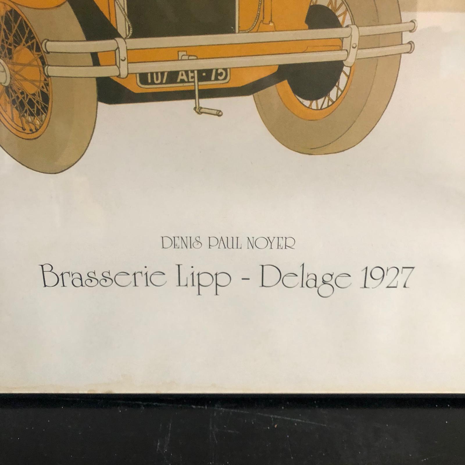Poster "Brasserie Lipp - Delage 1927" - Denis Paul Noyer (Replica) - immagine 3