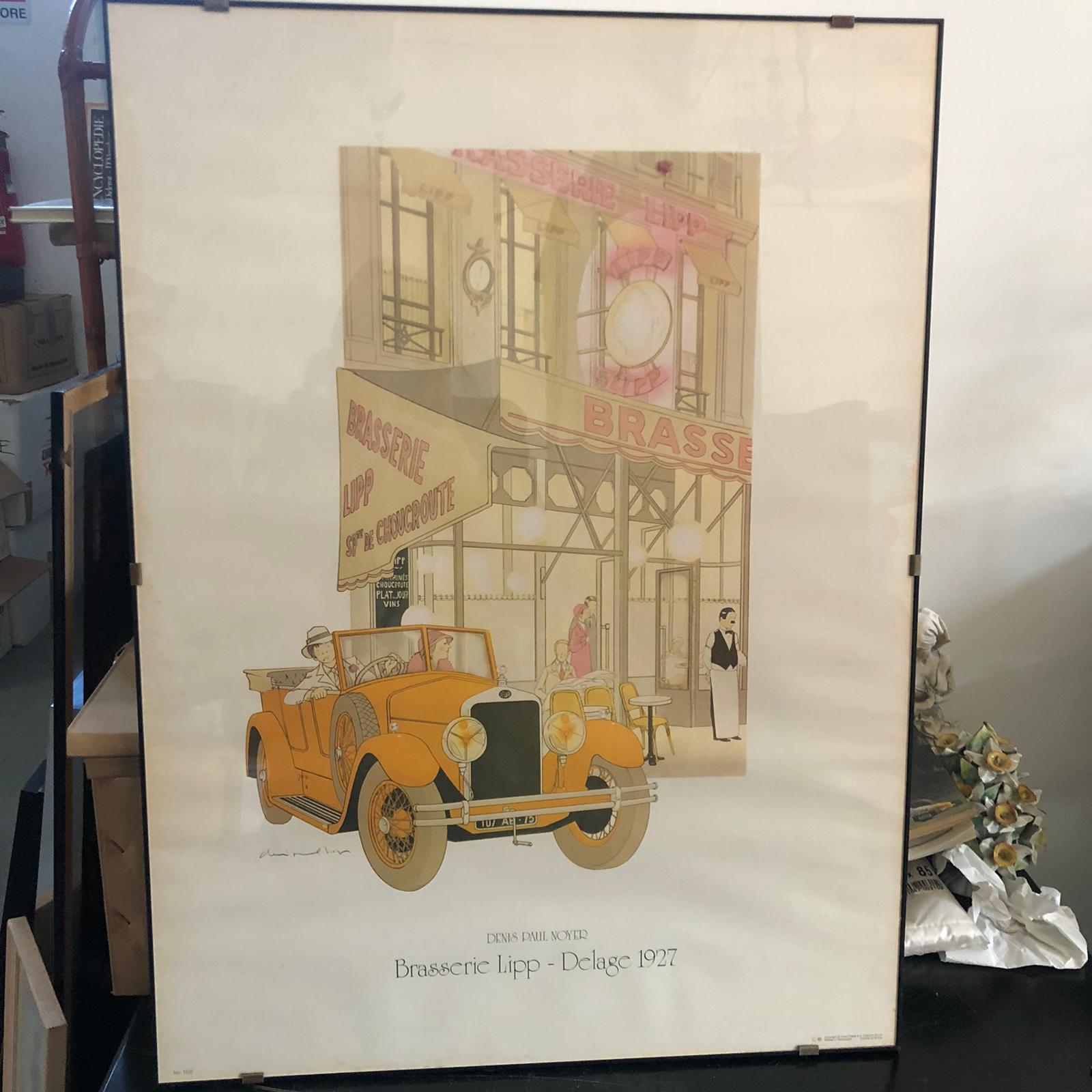 Poster "Brasserie Lipp - Delage 1927" - Denis Paul Noyer (Replica)