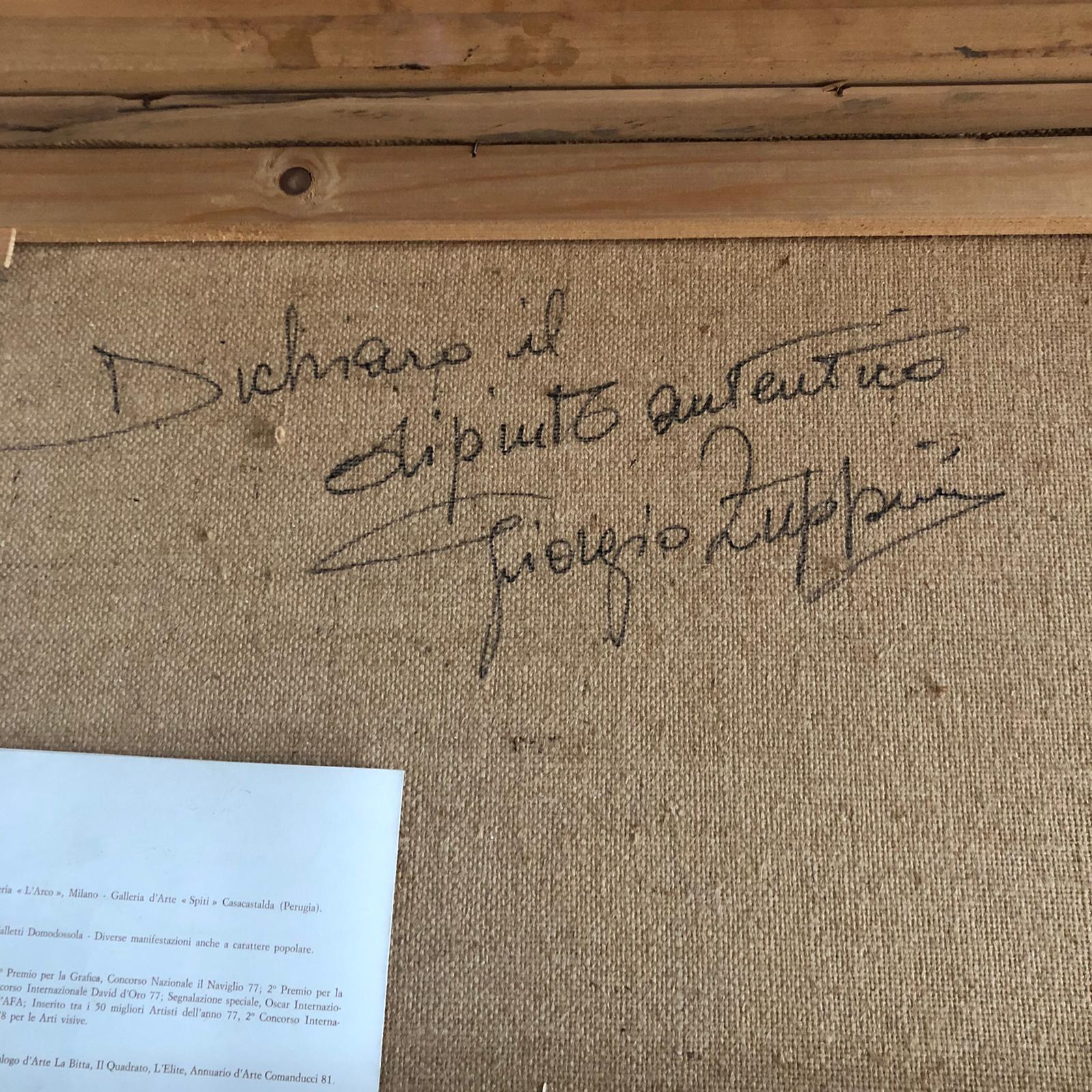 Dipinto olio su tela "cascina c/galline ruspanti" - Giorgio Zuppini - immagine 4