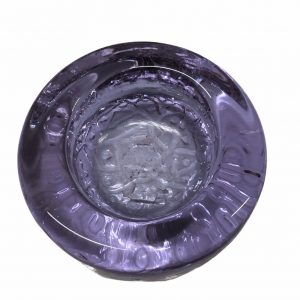 Piccolo posacenere viola in vetro di Murano