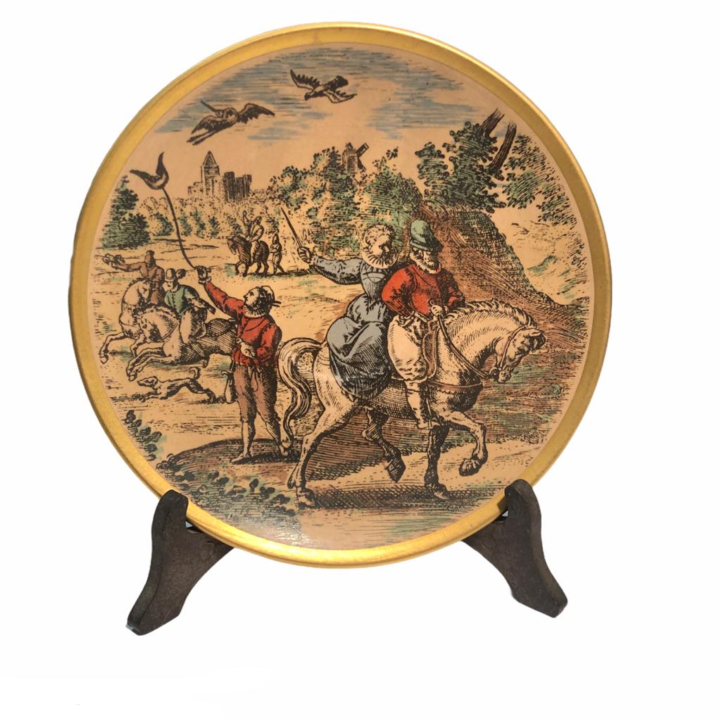 Tazza e piatto vintage in ceramica Fiorentina - immagine 3