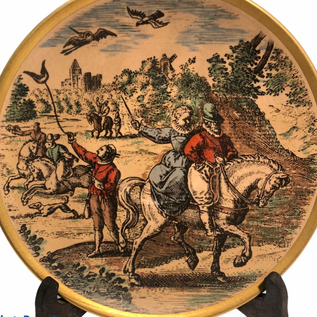 Tazza e piatto vintage in ceramica Fiorentina - immagine 4
