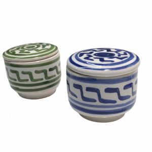 Piccoli cofanetti/portagioie vintage in ceramica