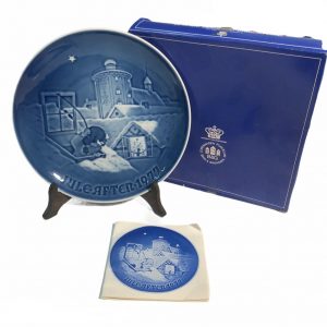 Piatto a parete vintage in porcellana Copenhagen - Jule After 1977