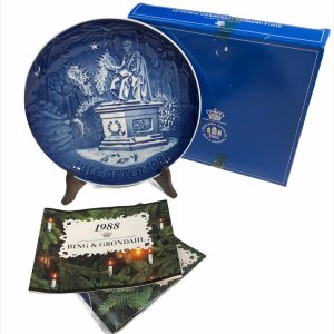 Piatto a parete vintage in porcellana Copenhagen - Jule After 1988