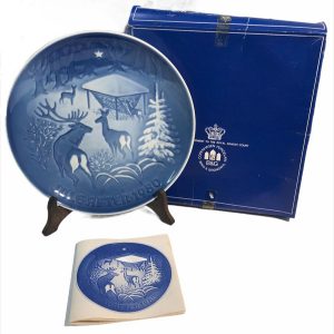 Piatto a parete vintage in porcellana Copenhagen - Jule After 1980