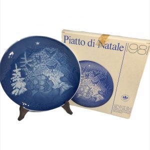 Piatto a parete vintage in porcellana Copenhagen - Jule After 1981