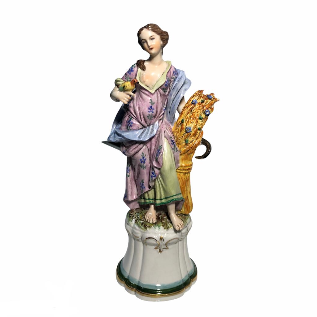 Figure "Quattro Stagioni" in ceramica Capodimonte vintage - immagine 2