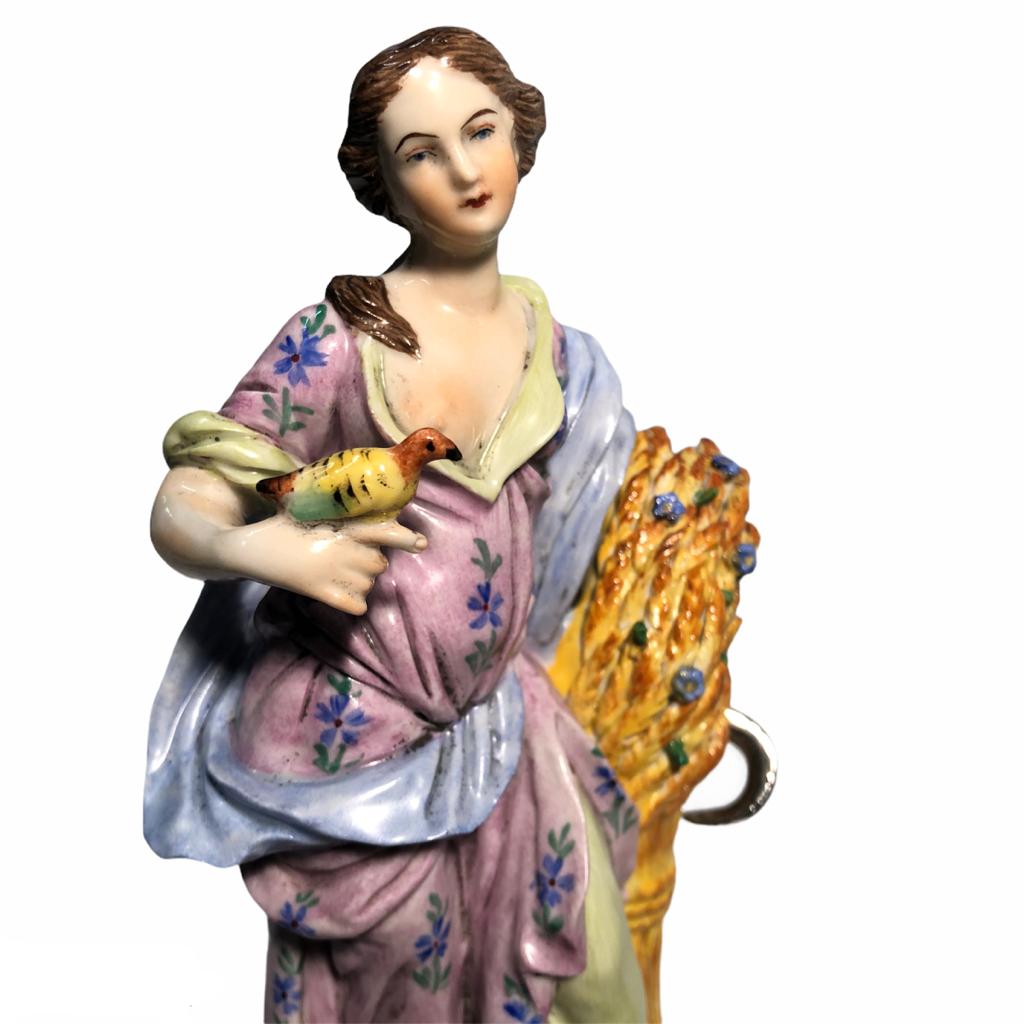 Figure "Quattro Stagioni" in ceramica Capodimonte vintage - immagine 4