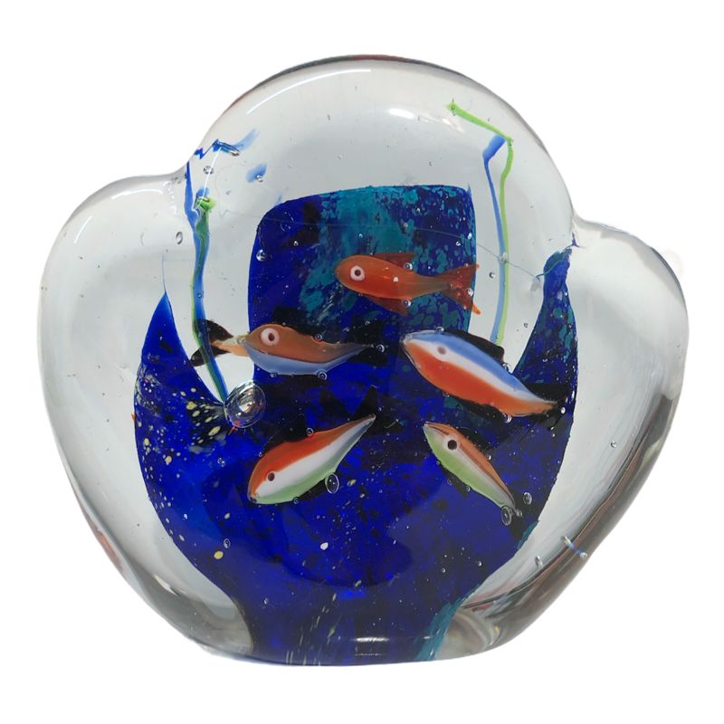 Acquario in miniatura in vetro di Murano