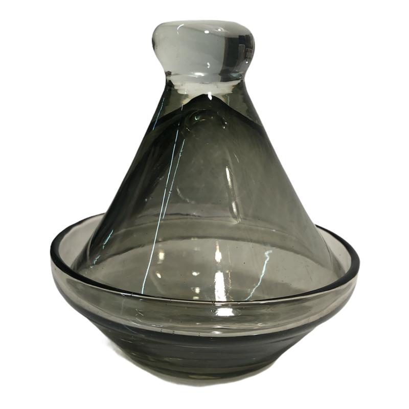 Piccolo cofanetto in vetro nero fumé di Murano